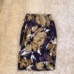 Purple Brown and white Skirt